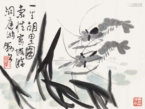 李苦禅（1899～1983） 一生胡里图 镜心 设色纸本