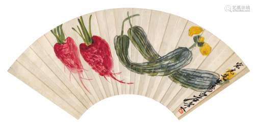 齐白石（1864～1957） 果蔬图 镜心 设色纸本