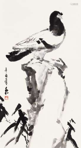 蒋兆和（1904～1986） 1981年作 和平鸽 立轴 水墨纸本