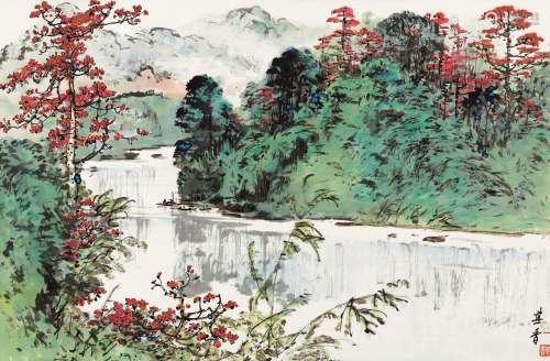 宗其香（1917～1999） 木棉花开时 镜框 设色纸本