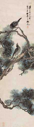 姚元之（1773～1852） 1805年作 临陈白阳花鸟 立轴 设色纸本