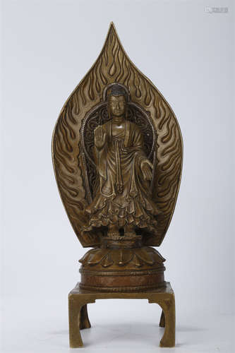 An Alloy Copper Sakyamuni Buddha Statue.