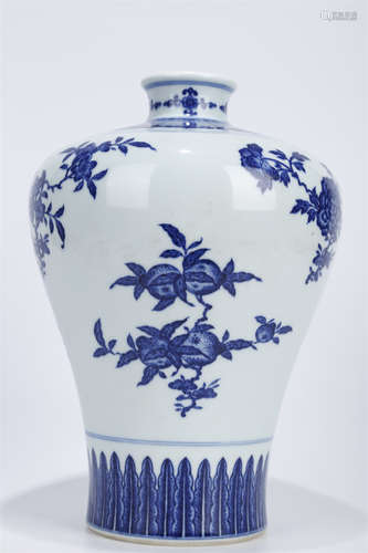 A Blue-and-White Porcelain Bottle 