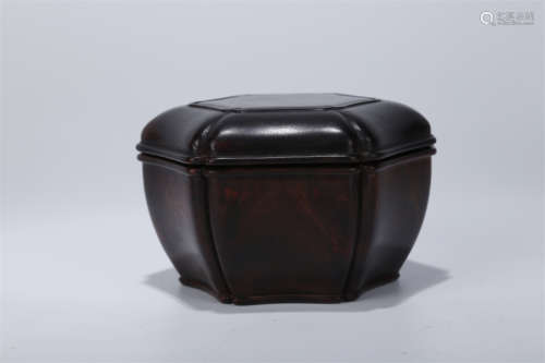 A Narra Wood Six-Arris Lidded Box.