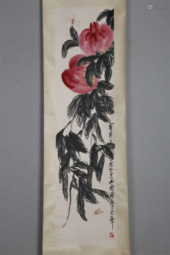 An Insect and Plant Painting by Qi Baishi.