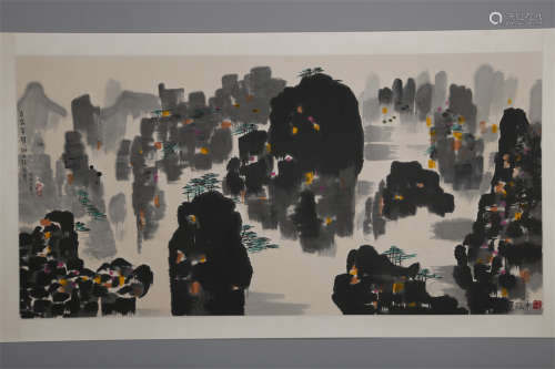 A Landscape Painting by Wu Guanzhong.