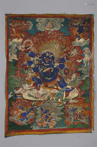 A Six-Arm Mahakala Buddha Thangka.