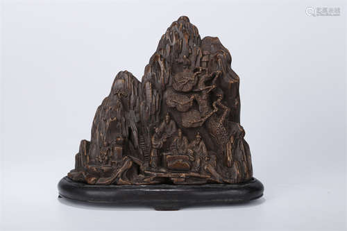 An Agarwood Rockery Sculpture.