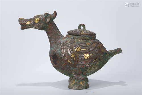 A Phoenix Shaped Bronze Incense Burner.