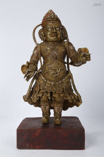 An Alloy Copper Heavenly King Statue.