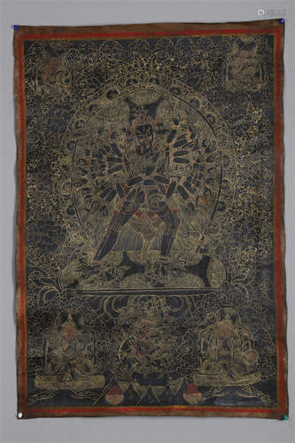 A Hevajra Buddha Thangka.