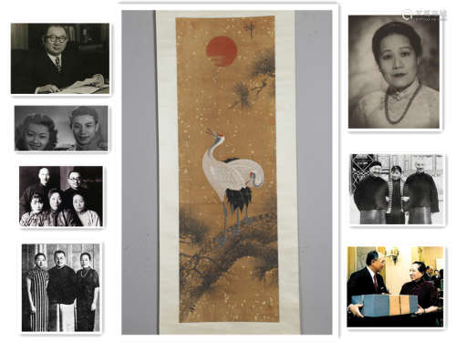 A Cranes Painting on Silk by Liu Songnian.