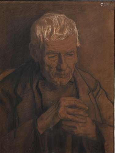 Moes, Wally (1856 -1918) Peinzende man