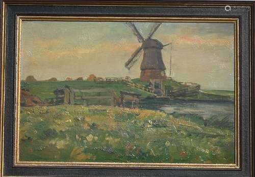 Schulman, David (1881-1966) De molen van Volendam