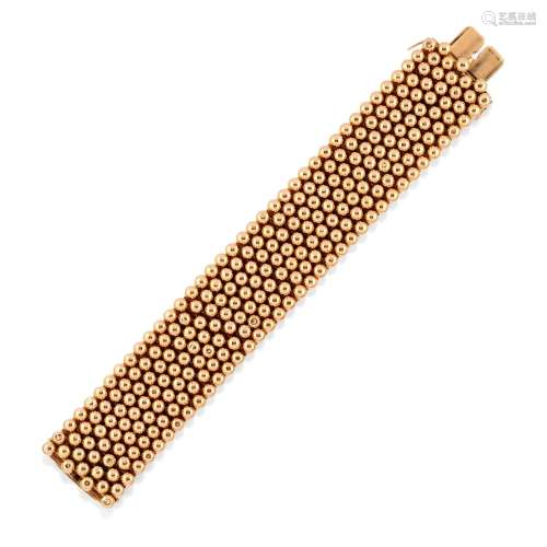 A 18K red gold bracelet, circa 1960, defects