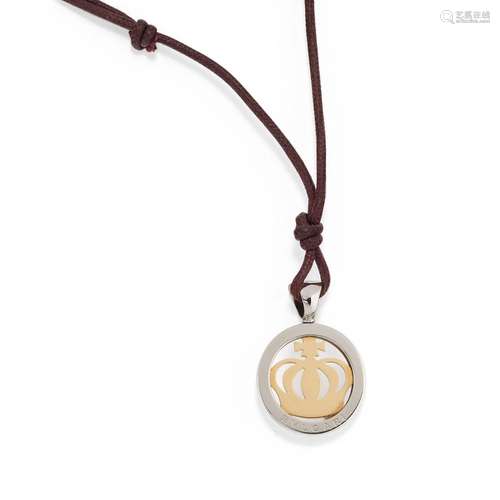 Bulgari - A 18K yellow gold and steel pendant, Bulgari