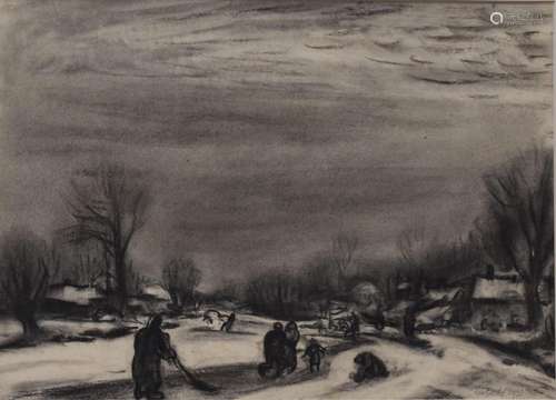 Gestel, Leo (1811-1941) Schaatsen bij Woerden 1938