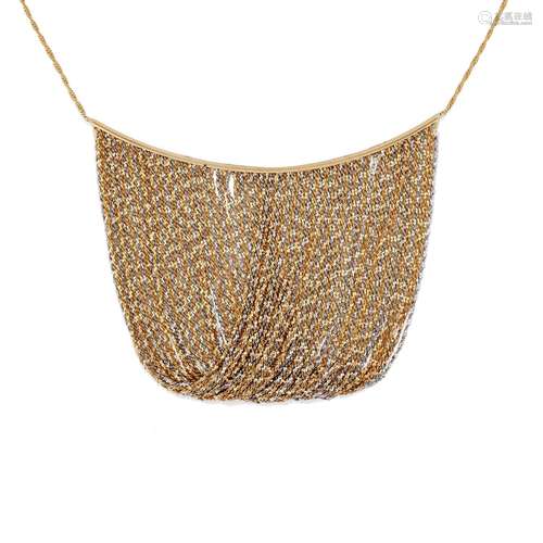 A 18k two-color gold necklace