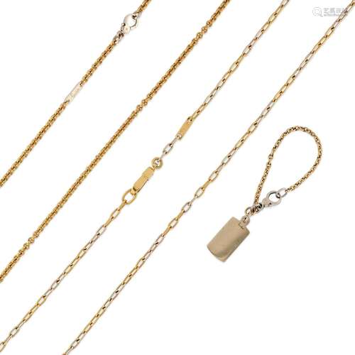 Pomellato - A 18K two-color gold lot of two necklaces and on...