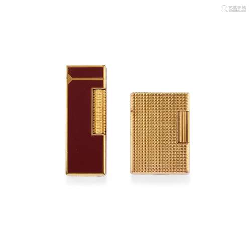 Dupont & Dunhill - Two gold plated lighters, Dupont &...