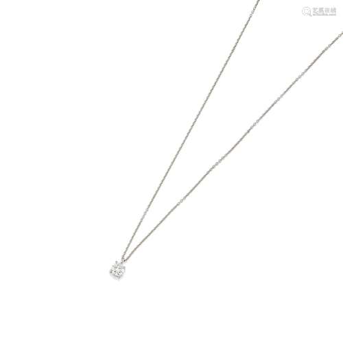 A 18K white gold and diamond necklace