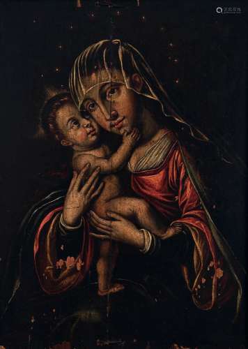 Hispano-Flemish school; XVI century. "Virgin and Child&...