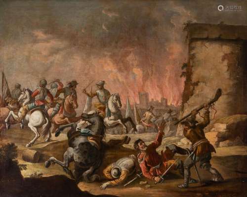 Spanish school; second half of the 18th century. "Siege...