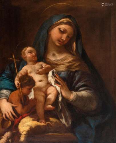 LUCA GIORDANO (Naples, 1634 - 1705). "Madonna and Child...