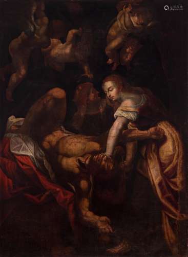 Italian school; 17th century. "Judith beheading Holofer...