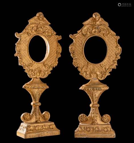 Pair of reliquaries, custodians; Italy, second half of the e...