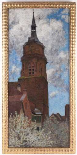 Adolf Luntz (1875-1934), Cathedral tower, possibly Saints Pe...
