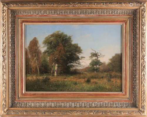 Wilhelm Schroeter (1849-1904), a rural landscape, oil on can...