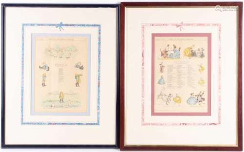 Two framed cuttings from 'Punch or the London Charivari...