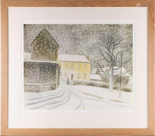Eric Ravilious (1903-1942), 'Halstead in the Snow'...
