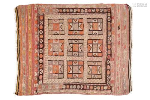 A pair of 19th-century plain-woven tribal jajims and a small...