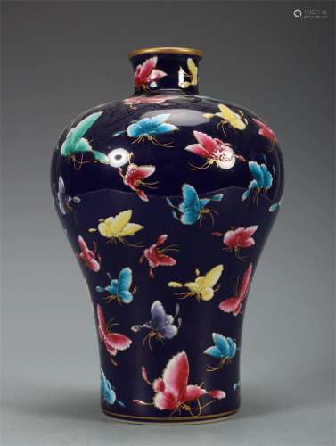 A Chinese Famille Rose Porcelain Meiping Vase