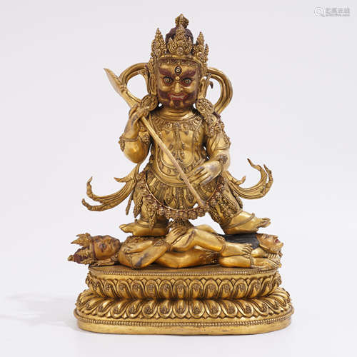 Gilt Bronze Figure of Mahakala