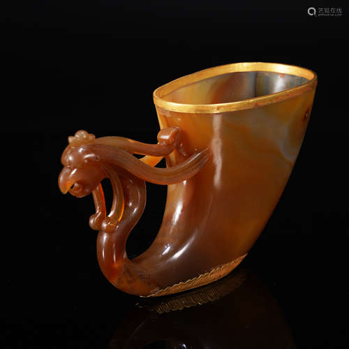 Gilt Agate Phoenix Cup