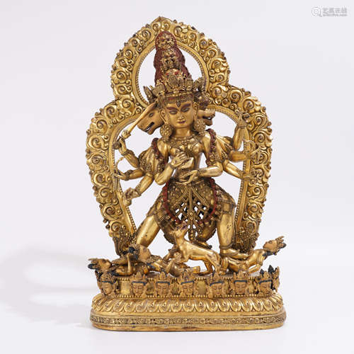 Gilt-Bronze Figure of Bodhisattva