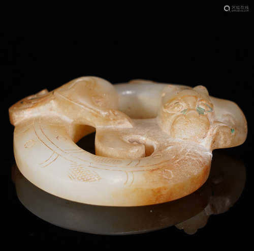 Nephrite Dragon Disc