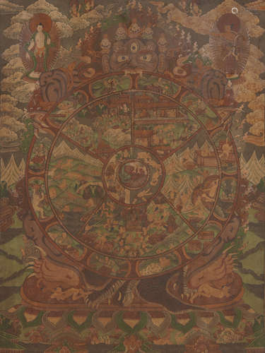 Tibetan Thangka of White Tara