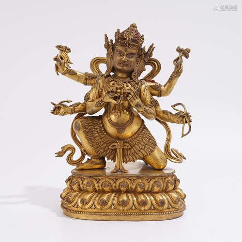 Gilt-Bronze Figure of Dharmapala Mahakala