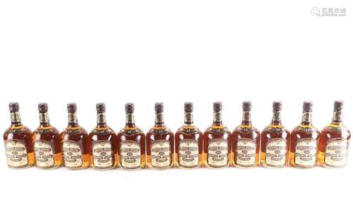 Twelve bottles of Chivas Regal Blended Scotch Whisky, each i...