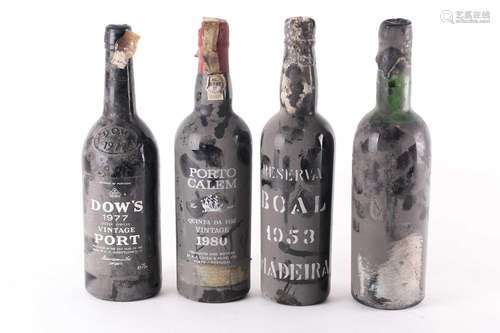 A bottle of 1953 Reserva Boal Madeira, together with a 1977 ...