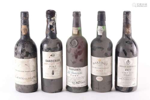 Five bottles of Vintage Port: Gould Campbell 1977, Taylor&#x...