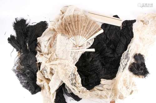 A small collection of 19th /20th-century lace fragments and ...