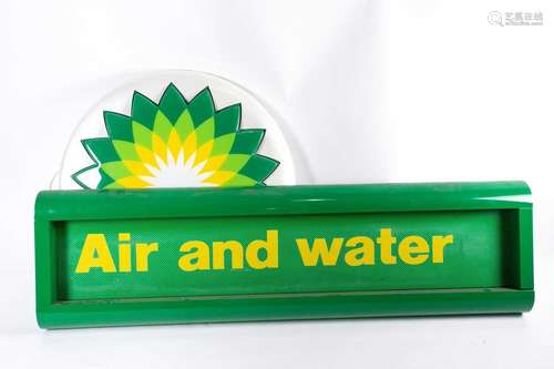 A BP (British Petroleum) plastic forecourt illuminated adver...