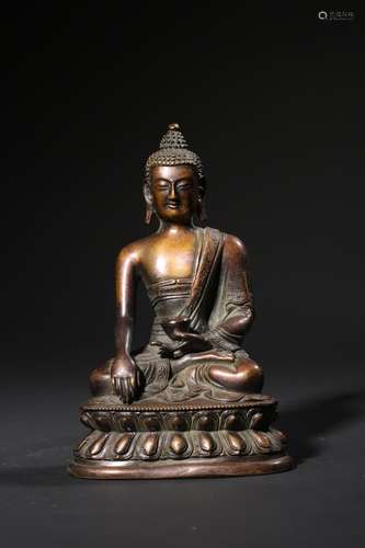 A BRONZE FIGURE OF BUDDHA.QING PERIOD