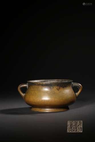 A BRONZE CENSER.QING PERIOD