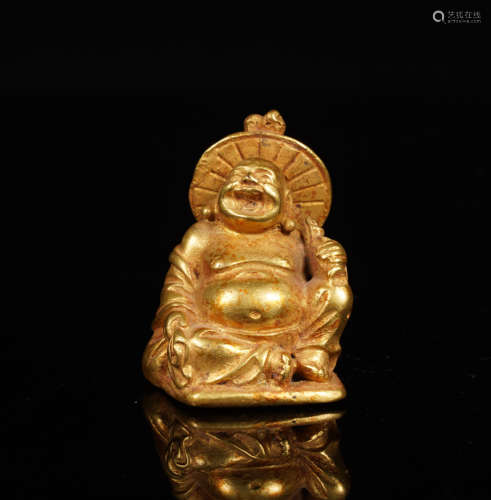 Tang Dynasty Gilt Figure of Budai